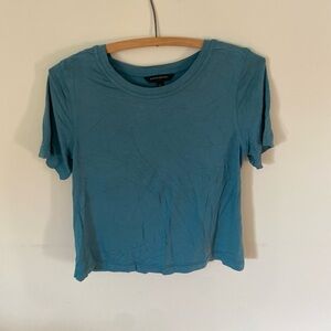 Cropped racerback tee shirt
